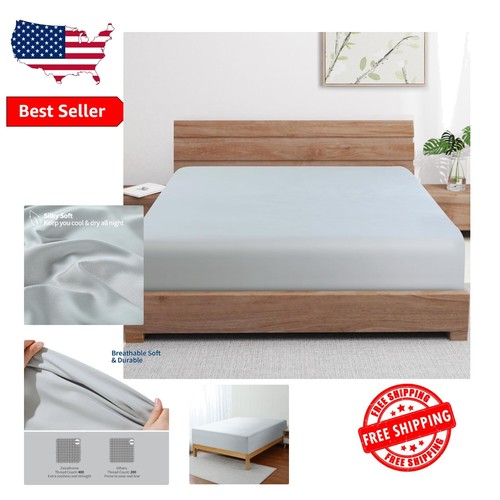 Feuilles de viscose bambou Silky Soft Twin XL - poche profonde 16" pour dormeurs chauds