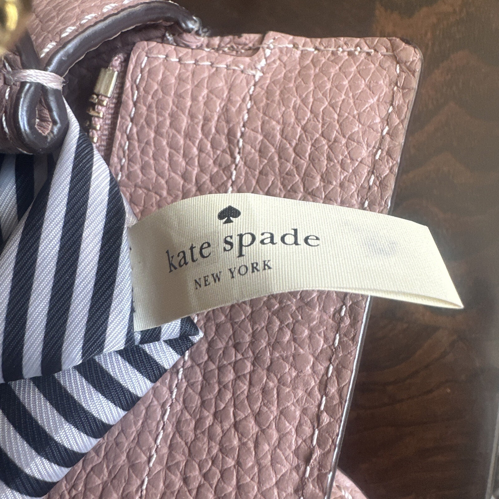 KATE SPADE NEW YORK Dusty Rose Pink Pebbled Leather Purse RN 0102760 ...