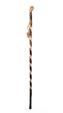 Handcrafted Nature Wood Hiking Stick 55 Inches Long - with Hand Strap and Rub...