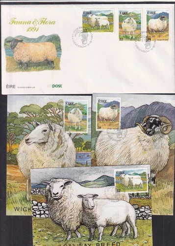 Ireland 1991 Irish Sheep choice of Stamps & Maximum Cards FDC