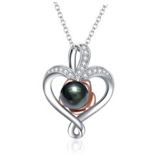 Gifts for Wife Women, Tahitian Black Pearl Necklace, Mothers Day Gifts for Mon