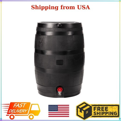 #ad #ad RTS Home Accents 50 Gallon ECO Rain Barrel Made with 100% Recycled Plastic Flat $71.69