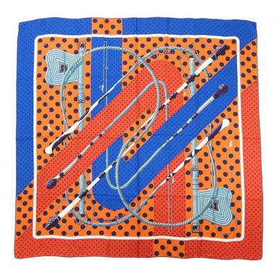 Authentic Hermes CLIC CLAC A POIS H432676S Carre Geant 140 Shawl #230-000-23...