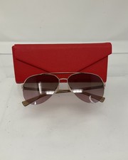 Michael Kors MK 5008 Sperone Clear Brown Aviator Sunglasses