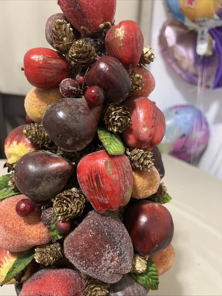 Vintage Decorative Sugar Fruit Tree, 16” In Ceramic Vase Excellent Conditions. - Image 4 of 4