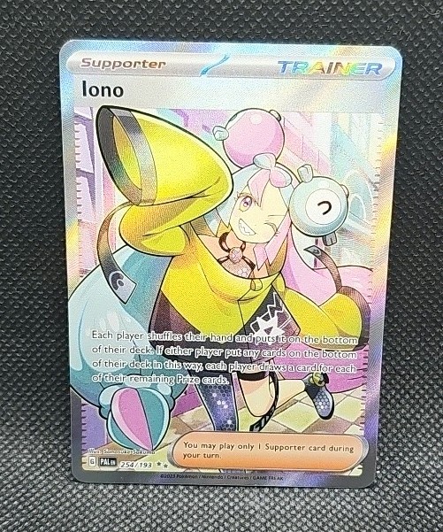 Pokémon TCG Iono Holo Ultra Rare Card 254/193 Sv02: Paldea Evolved NM