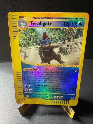 Feraligatr 12/165 Expedition Base Set Reverse Holo Rare Pokémon Card- LP