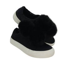 Zapatillas deportivas Mossimo Designer para mujer negras de piel abullonada satinadas - talla 7 1/2