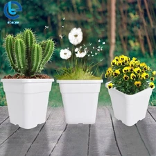 5/10PCS 1/2/3/5/7/10 Gallon Re-Usable Square Nursery Pot Plastic Grow Pots Plant