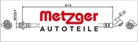 Metzger 4111946 Bremsschlauch Vorderachse Vorne FüR Nissan