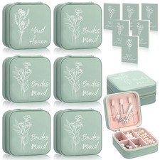 6 Sets Bridesmaid Proposal Gifts Jewelry Travel Bridesmaid Boxes Gifts Weddin...
