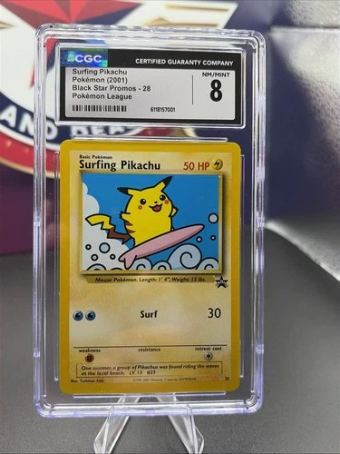 Surfing Pikachu 28/53 Wotc Promo Regular CGC 8
