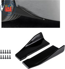 2PCS Universal Car Rear Bumper Guard Diffuser Splitter - Bright Black