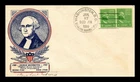 US COVER GEORGE WASHINGTON PRESIDENTIAL SERIES COIL FDC SCOTT 848