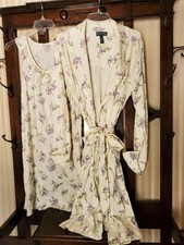 NWT RALPH LAUREN SET 100 COTTON KNIT GOWN L  ROBE XL SHORT 814163 XL 813162 L
