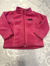 Toddler Girls 2T Pink COLUMBIA Full Zip Fleece Jacket with Pockets