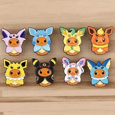 Pokemon Eevee Poncho Eeveelution Pin Set Of 8 | Enamel Cosplay Badge Collection