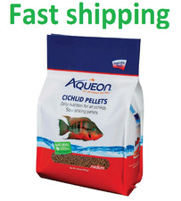 Aqueon Cichlid Slow Sinking Fish Food Pellets, Medium Size, 25 Ounce