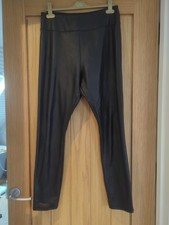 Hollister faux leather leggings size L fleece lined - really warm