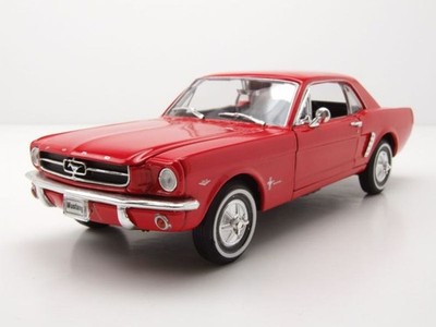 Ford Mustang Coupe 1964 1/2 rot Modellauto 1:24 Welly