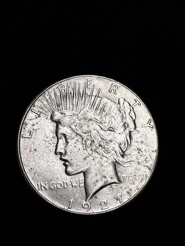 1927 S Peace silver dollar AU/BU