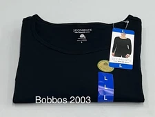 Seg’ments Women's 100% Merino Wool Top, Black, Size L