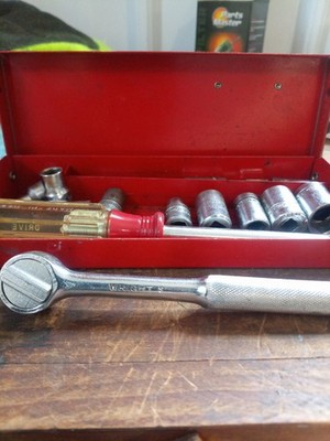 Vintage Wright 2400 1/4'' Drive Ratchet With Sockets