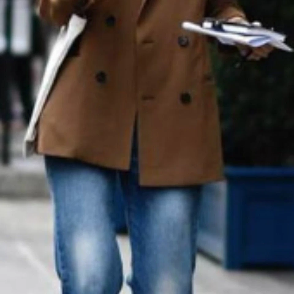 迪奥棕色细条纹西装外套女式 12 码经典定制 Loo — 第 3/4 张图片