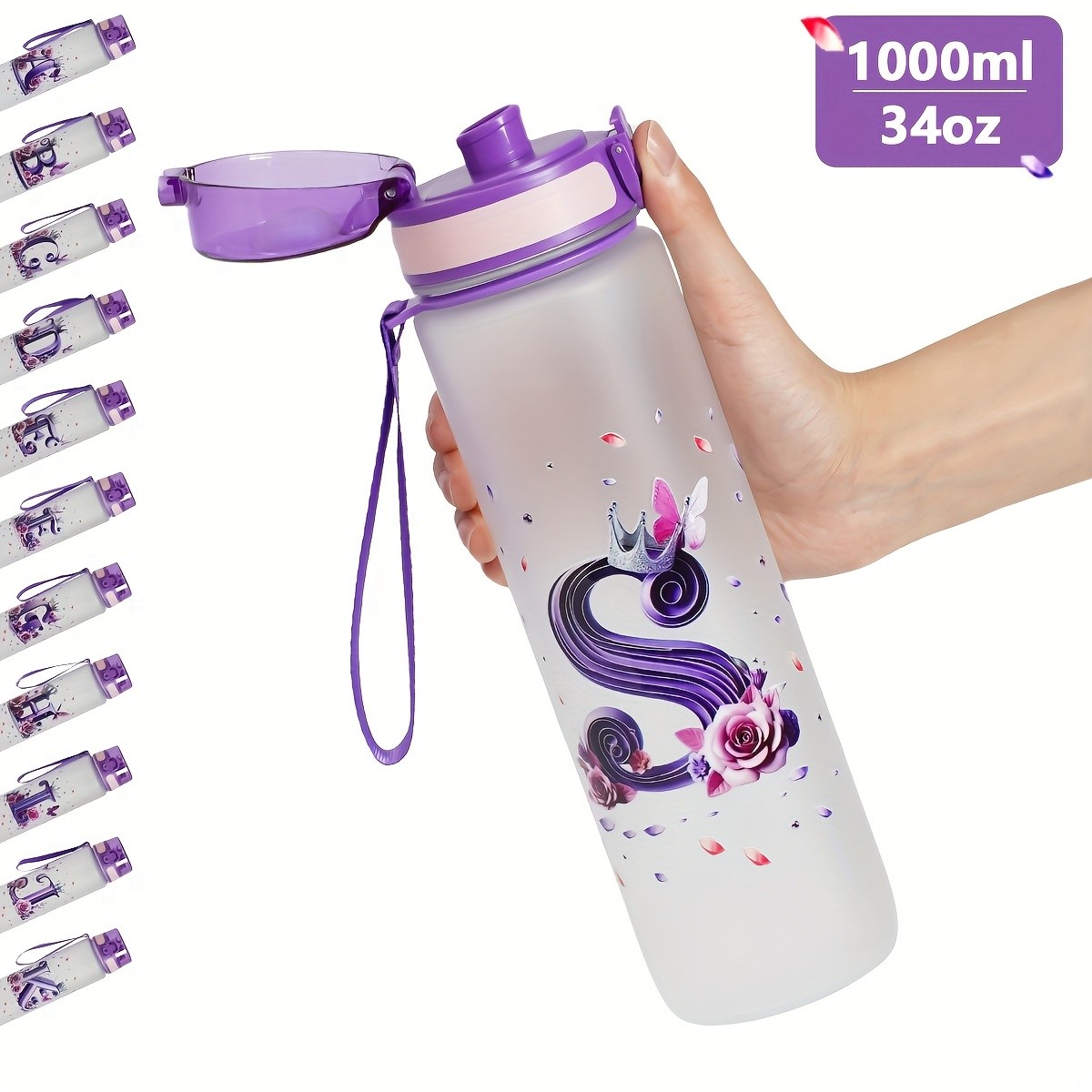 Purple Rose Insulated Bottle Women Gift