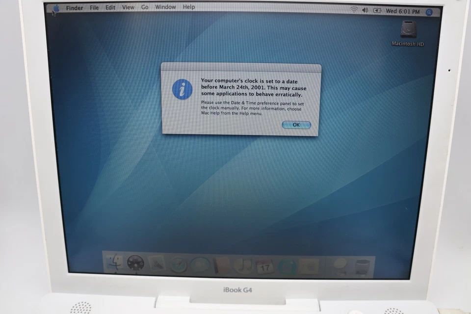 Macintosh iBook G4 1.07 GHz 14.1" LCD screen Mac OS 10.4.11 Model A1055- 256 MB - Image 4 of 4