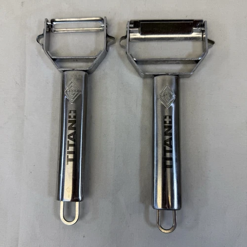2 Titan Stainless Steel Peeler Slicer Multipurpose Garnishing Tools