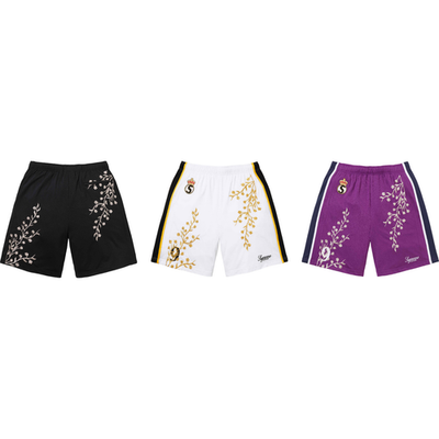 Supreme Floral Soccer Short Black White Purple 3colors FW25 | eBay