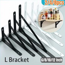 10 Pieces Shelf Brackets Heavy Duty, Wall Mounted Triangle Shelving Brackets UK