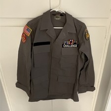 TRU-SPEC Scouting Uniform Shirt Gray Small Long Award Fitness Flag Patch