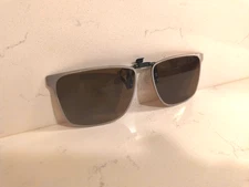 Clip-On Flip-Up Sunglasses, Brown Polarized  UV400 Protection