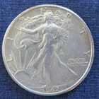 1942 S Walking Liberty Half Dollar 90% US Silver Coin
