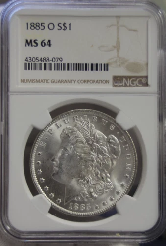 1885 O US Morgan Silver Dollar $1 NGC MS64