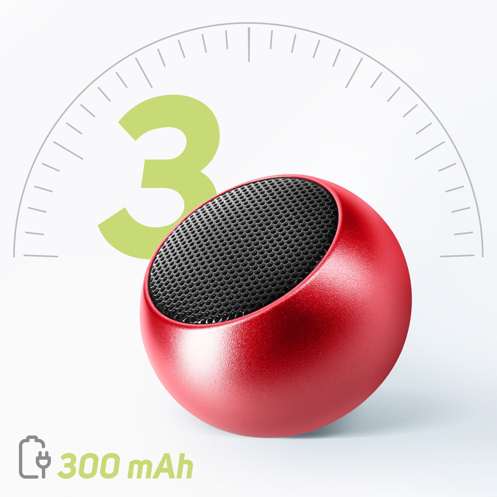 Enceinte Bluetooth sans fil Moxie rouge compacte et nomade