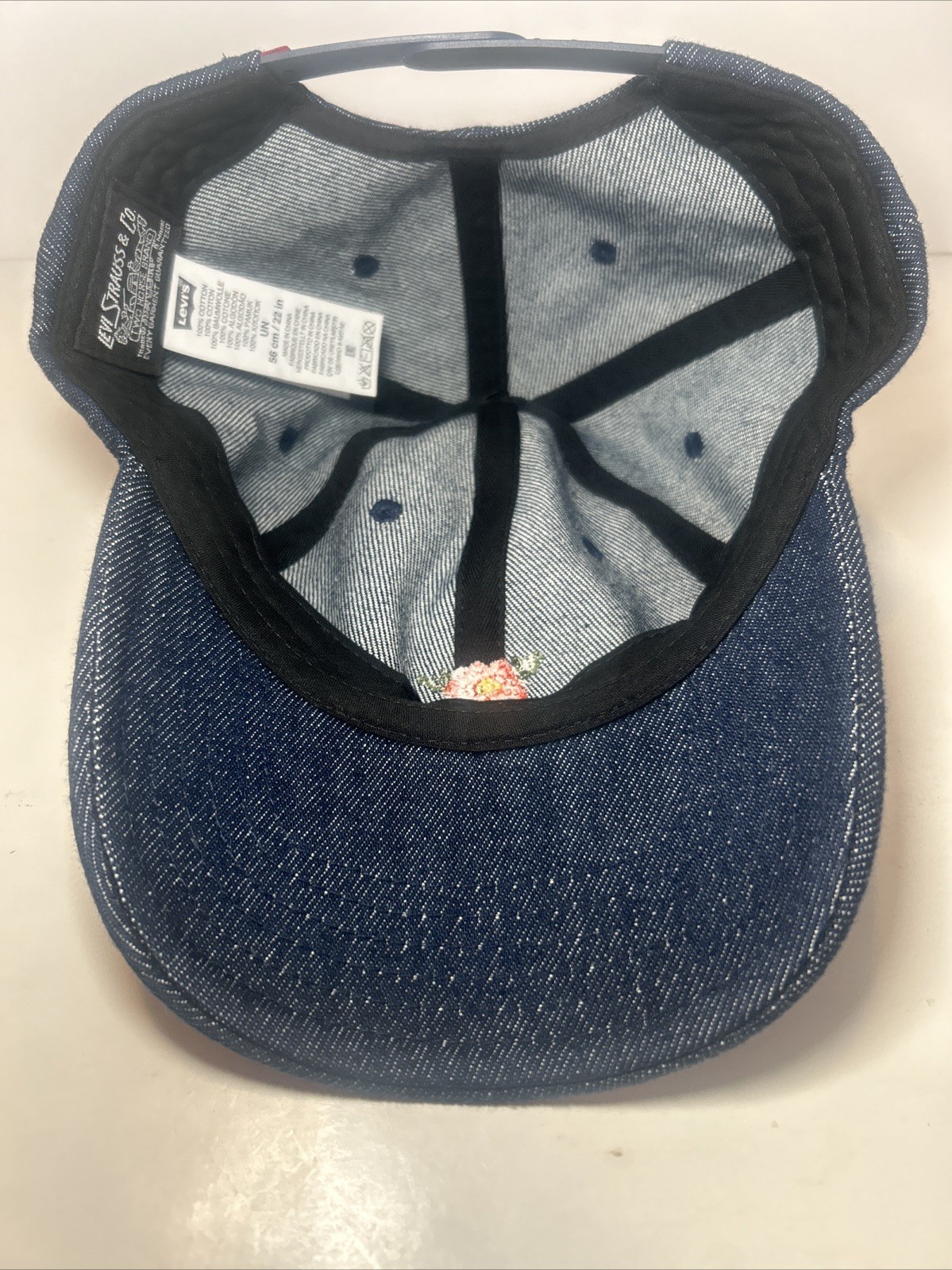 Levi's Denim Hat Adjustable SnapBack  Cap  Straus… - image 7