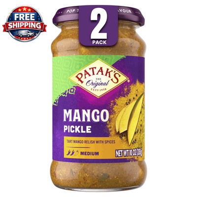 Patak S Medium Mango Pickle - Authentic Indian Relish with Mango Chunks & Aromat