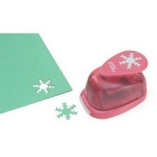 SNOWFLAKE Snow Paper Punch makes 1" cut-outs NEW Card Making Scrapbooking craft