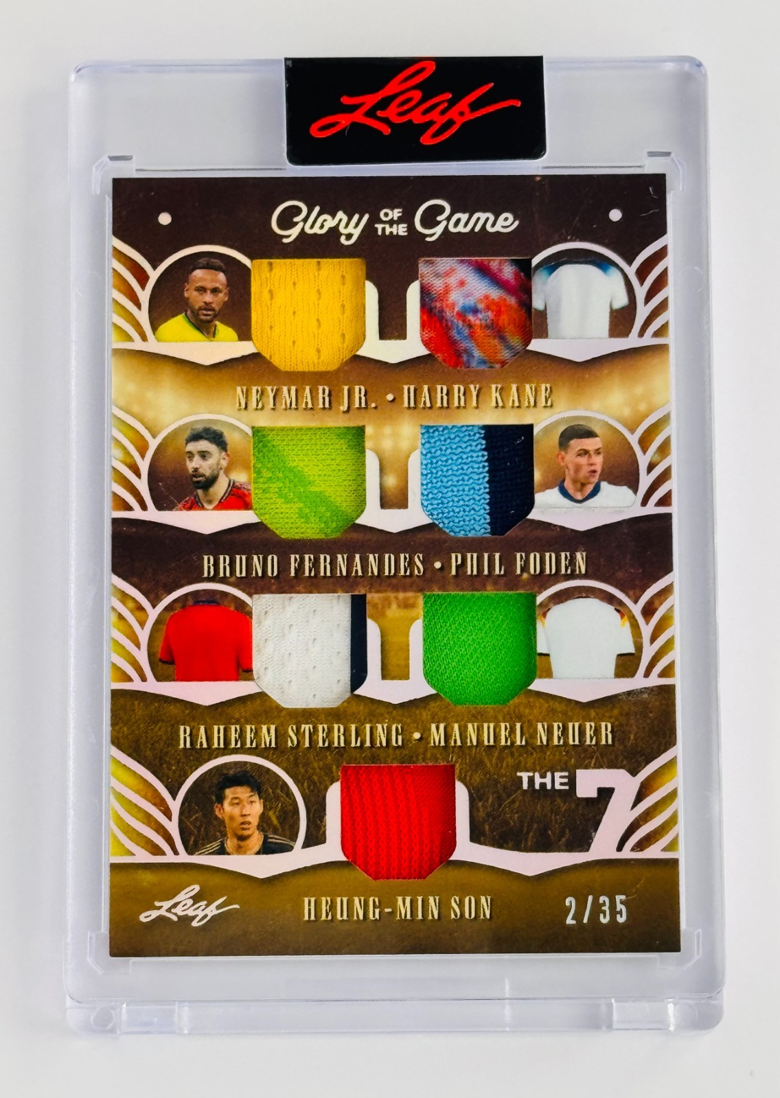 2026 Leaf Glory of the Game The 7 Match Worn Relic /35 Neymar Kane Foden SP