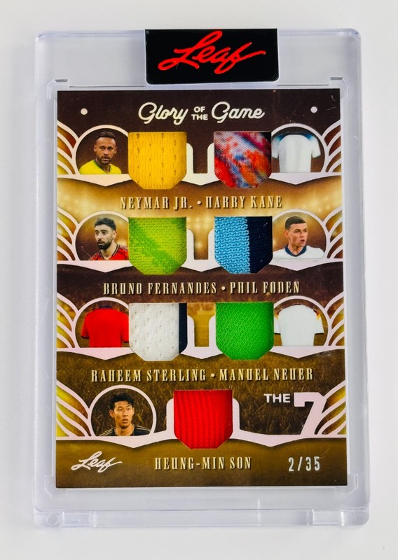 2026 Leaf Glory of the Game The 7 Match Worn Relic /35 Neymar Kane Foden SP