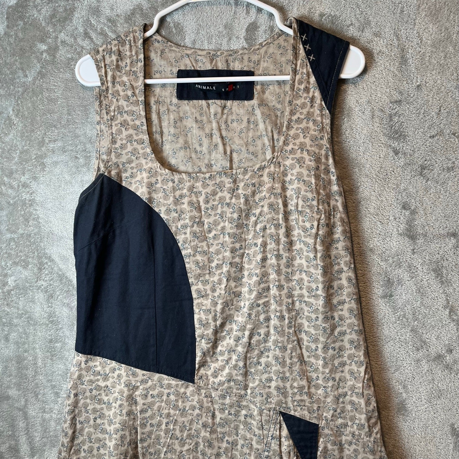 Animale Patchwork Boho Dress Ruffle Cottagecore P… - image 6