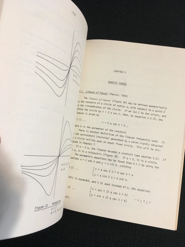 A Catalog of SPECIAL PLANE CURVES 89 Illustrations J. Dennis Lawrence 1972 Dover - Image 2 of 4