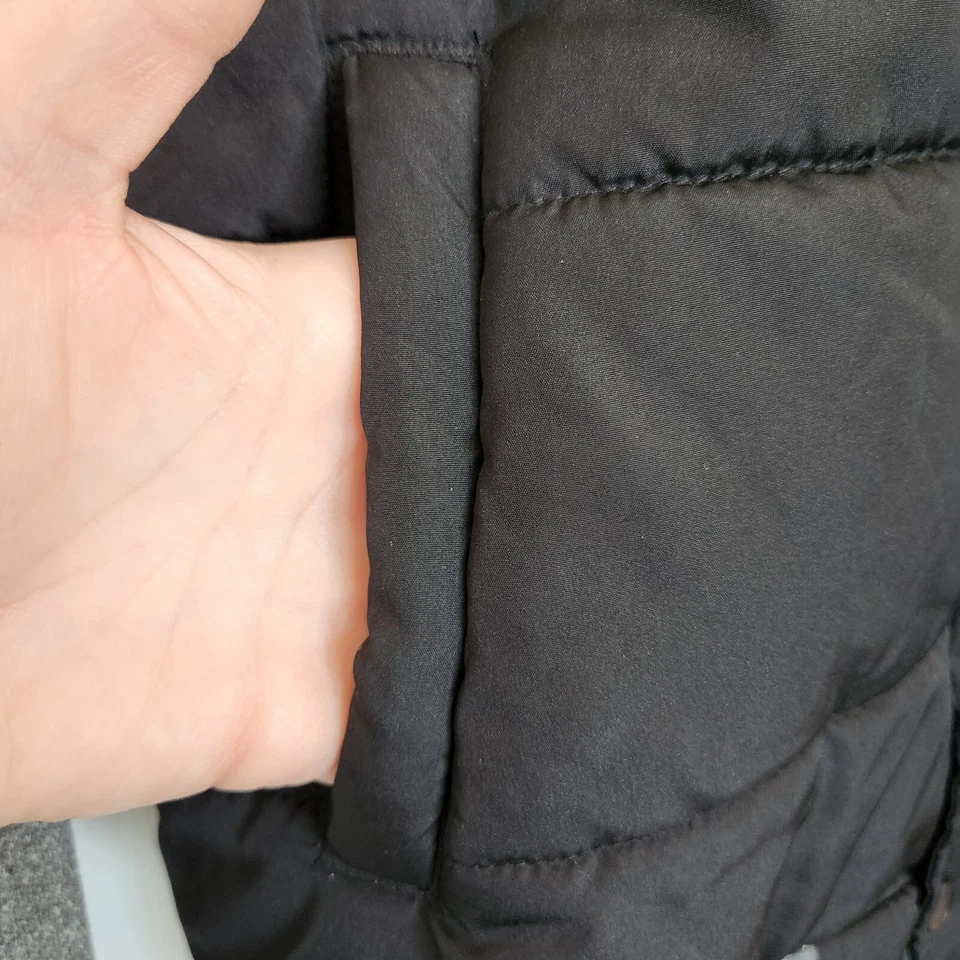 Zoo York Unbreakable S Coat Hoodie Men's Puffer Vest Black Gray Jacket Snap Zip - Image 2 of 4