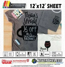 SISER BlackBoard HTV 12X12" -  Heat Press Vinyl - Write On Vinyl - SALE!