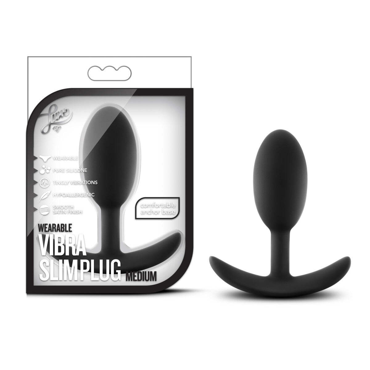 acvioo gleitgel Blush Luxe 4 '' Wearable Vibra Slim Plug Medium - Motion-Activated Butt Plug