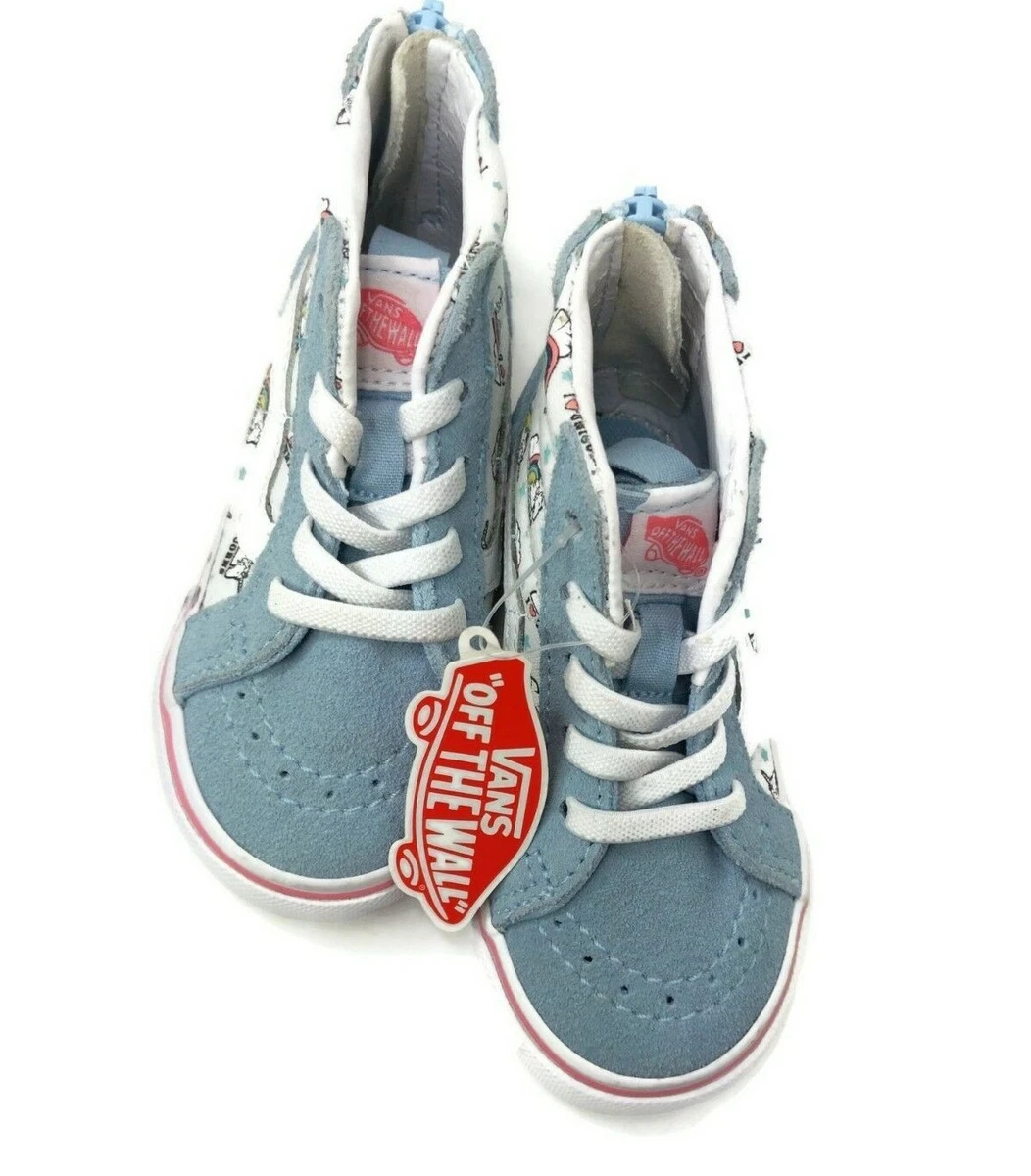 Briesje Museum ijsje Vans Sk8-Hi Zip I Love Unicorns Toddler Size 6.5 Blue Suede Sneakers - New  | eBay