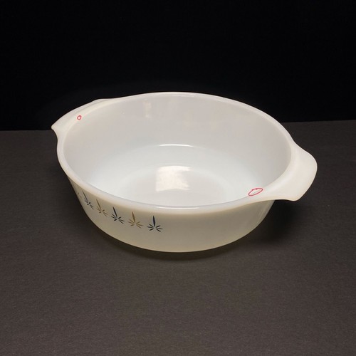 Vintage Fire King Candle Glow 1.5QT Round Casserole Ovenware Anchor Hocking - Picture 5 of 11